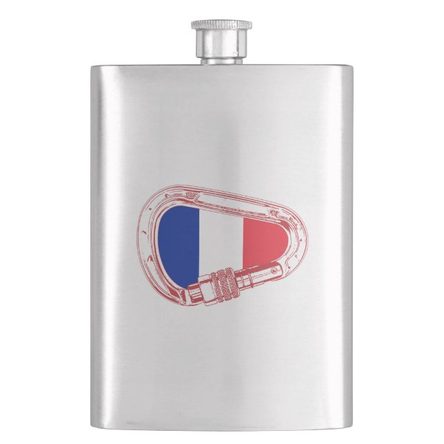 Flasque Escalade Drapeau France Carabiner (devant)