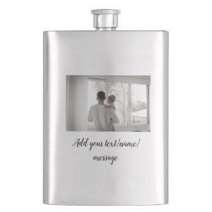 Flasque fête des pères fils père papa ajouter photo texte 