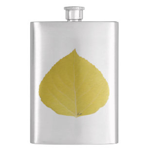 Flasque Feuille d'Aspen jaune #5