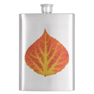 Flasque Feuille d'Aspen rouge et jaune #10
