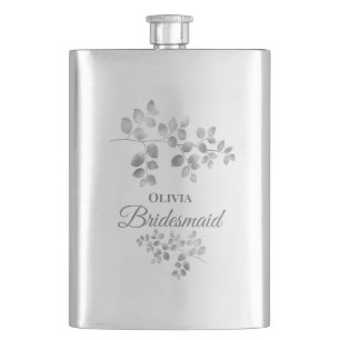 Flasque Flexible florale moderne en argent