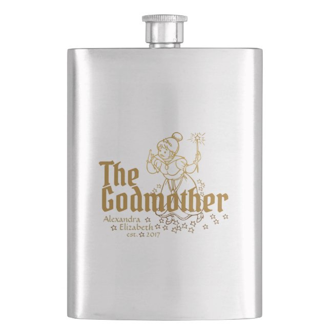 Flasque Gold Fairy Personnalisable The Godmère (devant)