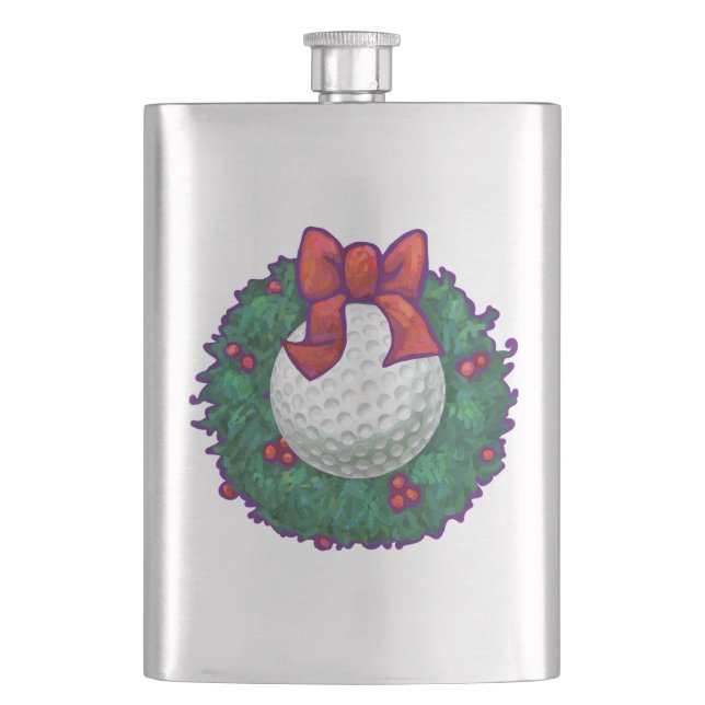 Flasque Golf Ball Christmas Wreath (devant)