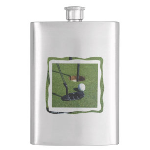 Flasque Golf Putting The Green, Classique Hip Flask