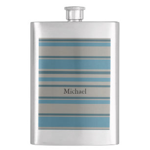 Flasque Gris bleu rayé