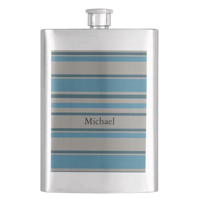 Flasque Gris bleu rayé (devant)