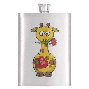 FLASQUE "HEUREUSE SAINTE-VALENTIN" GIRAFFE