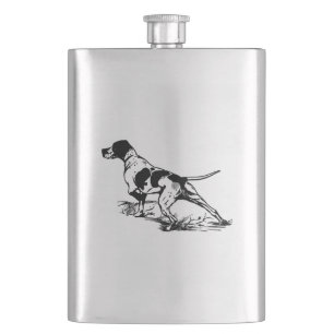 Flasque Hip flask hunting dog / Plat avec chien de chasse