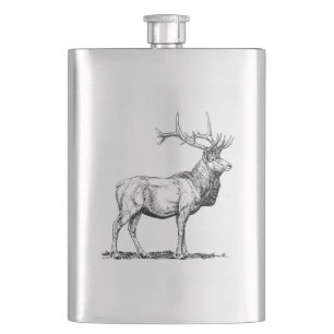 Flasque Hip flask with Deer