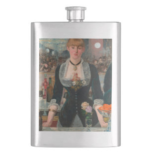 Flasque Homme maussade barman parisien Un bar aux Folies-B