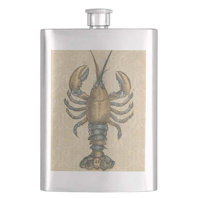 Flasque Illustration de homard, fruits de mer du Maine (devant)