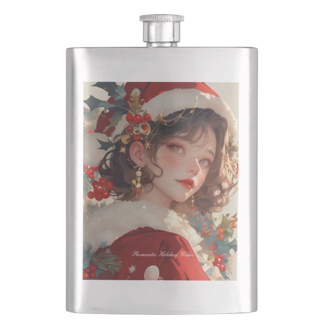 Flasque Imaginaire de Noël : Fêtes Romantiques Classique (devant)