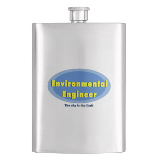 Flasque Ingénieur de l'environnement bleu ovale
