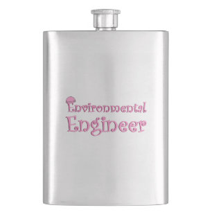 Flasque Ingénieur De l'environnement rose