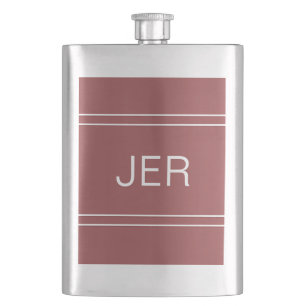 Flasque Initiales Personnalisées Boire Tendance Rouge