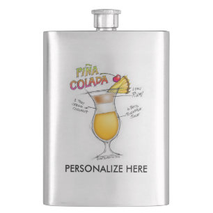 FLASQUE INOX, RECETTE DE COCKTAIL PINA COLADA ART