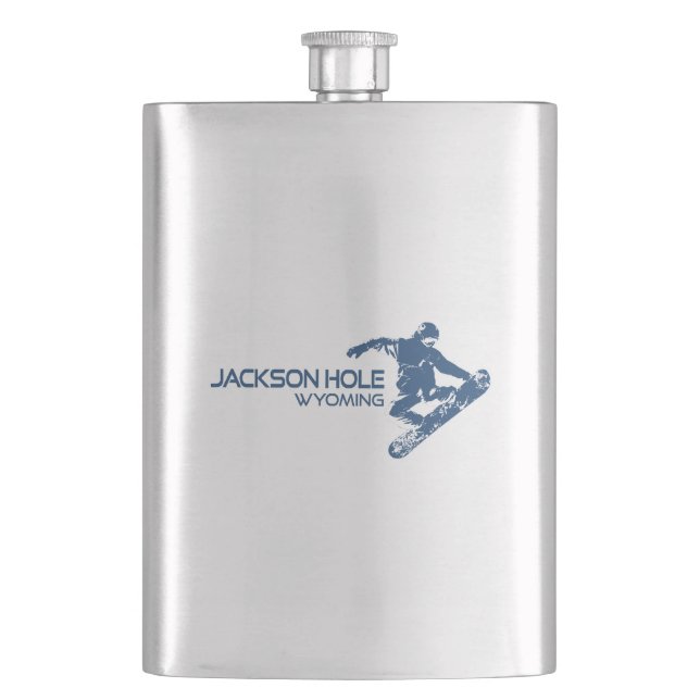 Flasque Jackson Hole Wyoming Snowboardeur (devant)