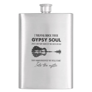 Flasque Je Veux Rock Votre Soul Tsigane Hippie Guitare