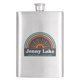 Flasque Jenny Lake Grand Teton National Park Rainbow