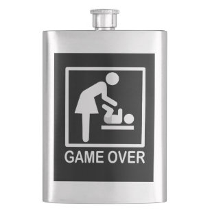 Flasque Jeu au-dessus de pictogramme drôle de Signage de