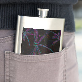 Flasque Jolie libellule violette Pixellée