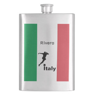 Flasque Joueur de football, Italie personnalisable