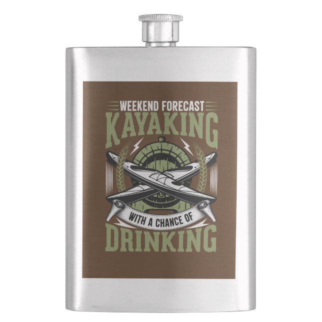 Flasque Kayaking avec une chance de boire (devant)