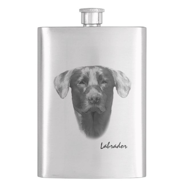 Flasque Labrador Dog personnalisable (devant)