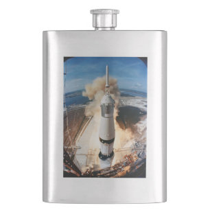 Flasque Lancement de la fusée Apollo Saturn V vers la Lune