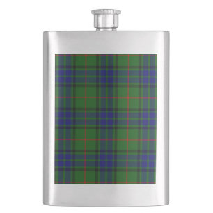 Flasque Lauder tartan bleu vert plaid