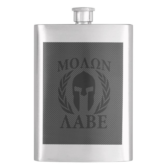 Flasque Lauriers spartiates de guerrier de Molon Labe (devant)