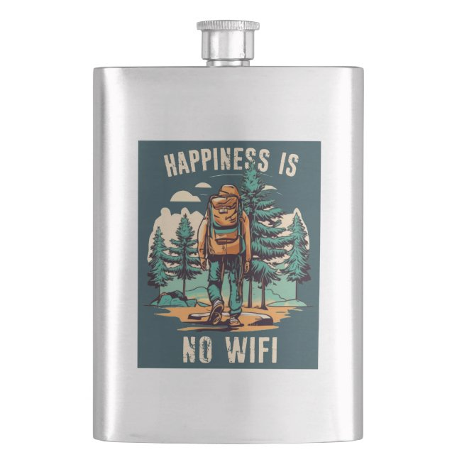 Flasque Le Bonheur N'Est Pas Un Backpacking Wifi (devant)