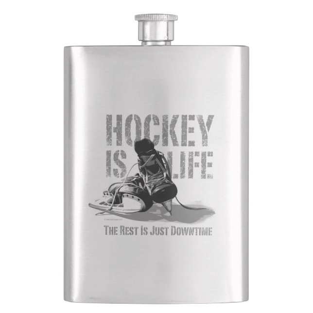Flasque Le hockey c'est la vie (devant)