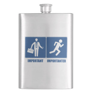 Flasque Le travail est important, la course est plus impor