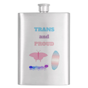 Flasque LGBTQIA Fierté Transgenre Chenille en Papillon