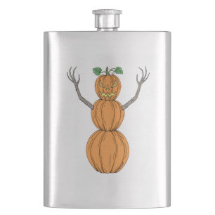 Flasque L'homme de citrouille Art d'Halloween