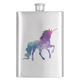 Flasque Licorne caracolante scintillante magique