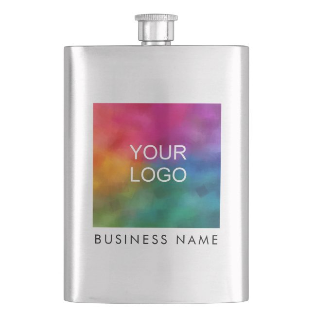 Flasque Logo d'entreprise personnalisable ici Modèle (devant)
