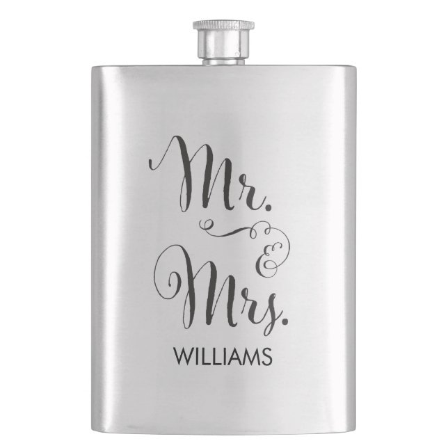 Flasque M. et Mme Fancy Script Flask (devant)
