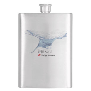 Flasque Manta silhouette en verre dépoli taché tasse à caf