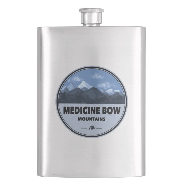 Flasque Médecine Bow Mountains Colorado Wyoming Camping (devant)