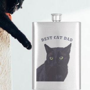 Flasque Meilleur Chat Papa mignon Black Kitty Fête des pèr
