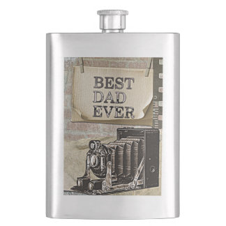 Flasque Meilleur papa Jamais Vintage Caméra Fête des pères
