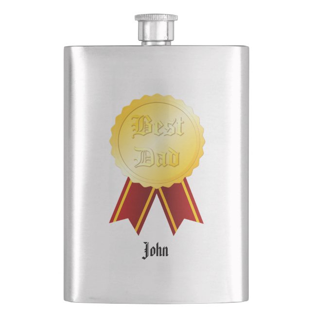 Flasque Meilleure médaille Papa Ruban Fête du Père (devant)