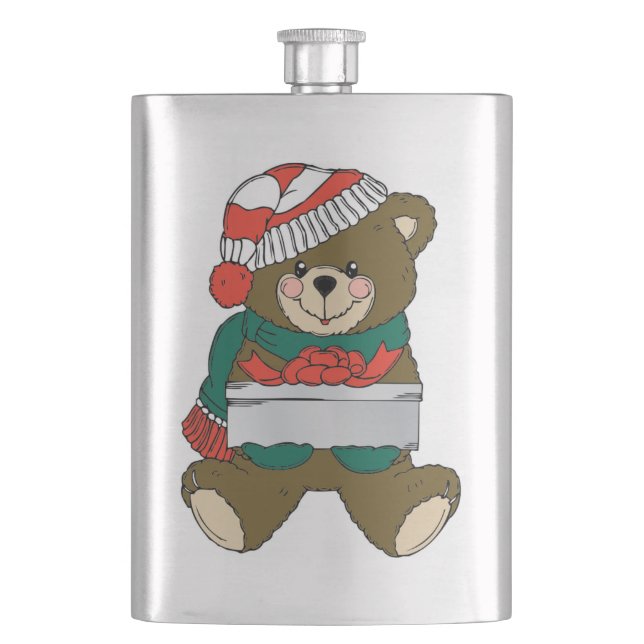 FLASQUE "MERY NOËL" TEDDDY BEAR (devant)