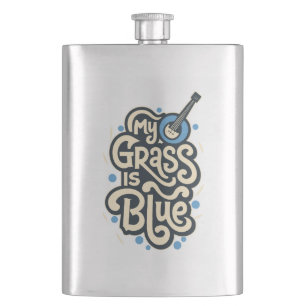 Flasque Mon Herbe Est Bleu Bluegrass Musique Folle