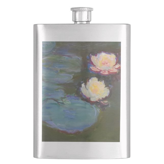Flasque Monet Water Lys Pond Nénuphars Peinture (devant)