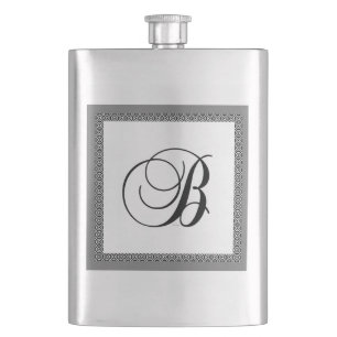 FLASQUE MONOGRAMME D'ALPHABET INITIAL B