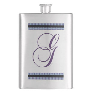 FLASQUE MONOGRAMME G INITIAL DE L'ALPHABET