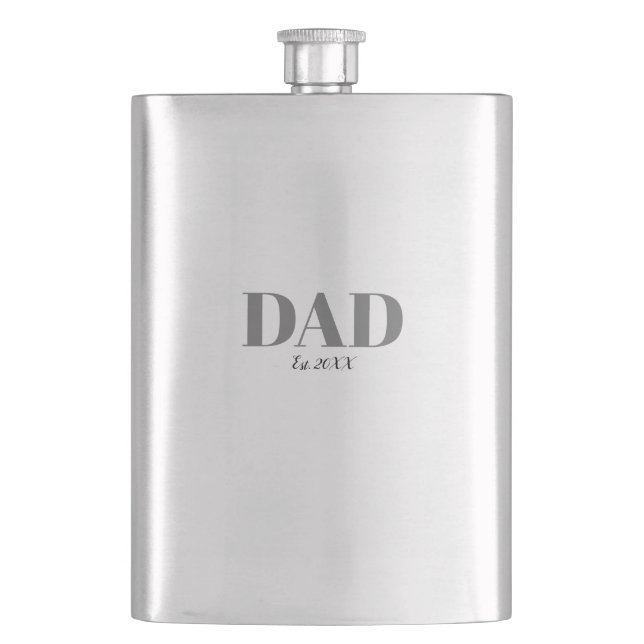 Flasque Monogramme Papa Est Moderne Simple (devant)